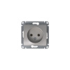 GLOSSA розетка с заземлением платина Systeme Electric GSL001243