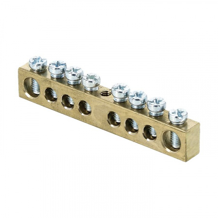 sn0-63-08 Шина нулевая с заземлением 63.08 латунь EKF 