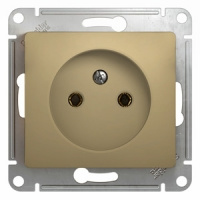GLOSSA Розетка без заземления в рамку титан Systeme Electric GSL000441