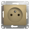 GLOSSA Розетка без заземления в рамку титан Systeme Electric GSL000441