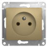 GLOSSA Розетка без заземления в рамку титан Systeme Electric GSL000441
