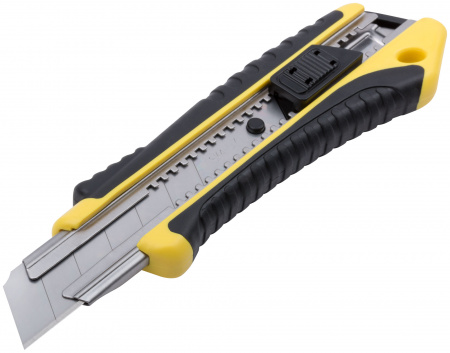 Нож технический 25 мм усиленный прорезиненный FIT 10327