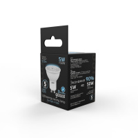 Лампа MR16 5W 530Лм 4100K GU10 LED 1/10/100 GAUSS 101506205