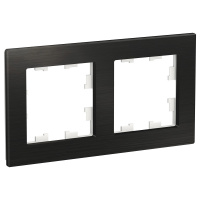 Рамка двухпостовая ATLASDESIGN NATURE, МЕТАЛЛ ОНИКС Systeme Electric ATN312302