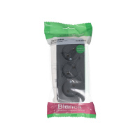 BLANCA  розетка наружная  3-я без заземления без штор. изол.пл., 16А, 250В, антрацит Systeme Electric BLNRA000316