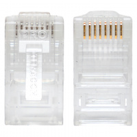 Коннектор RJ-45 TERACOM PRO неэкранированный 8P8C 30мкд Cat.5E универсальный (упак.10шт) EKF TRP-PLUG-5EUTP-10