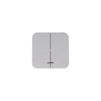 Выключатель наружный двухклавишный BLANCA (cх.5) с подсветкой, изолирующей пластиной, 10А, 250В, бе лый Systeme Electric BLNVA105111