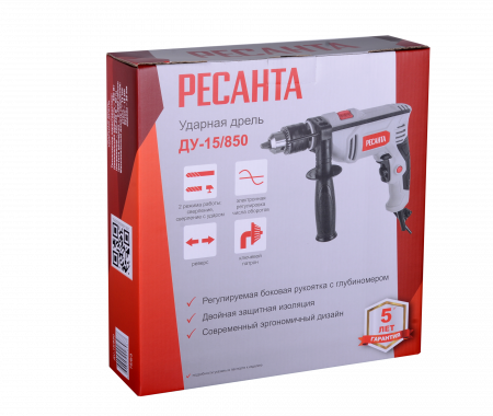 75/8/3 Дрель ударная ДУ-15/850 Ресанта 