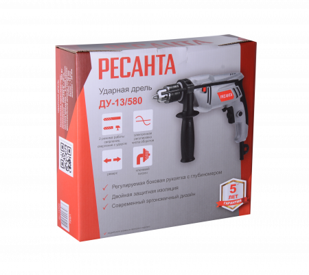 75/8/1 Дрель ударная ДУ-13/580 Ресанта 