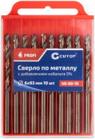 Сверло по металлу Cutop Profi с кобальтом 5%, 6 x 93 мм (10 шт) CUTOP 48-60-10
