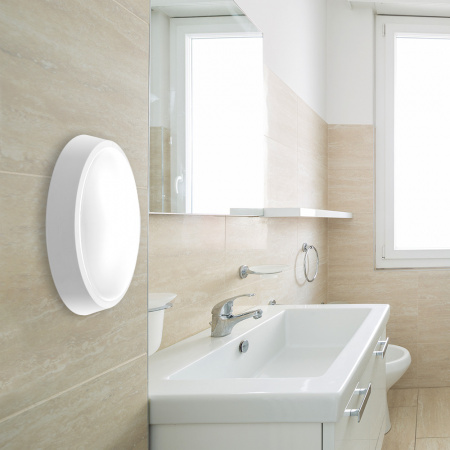 1024565 Светильник пылевлагозащищенный PBH-PC-OA 8W 500Лм 4000K белый AC 230V/50Hz JazzWay 