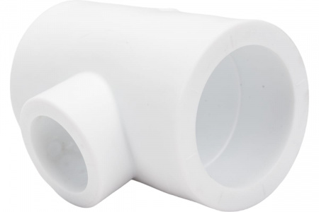 Тройник полипропиленовый PPR переходной 40х25х40мм белый Политэк 9300402540