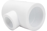 Тройник полипропиленовый PPR переходной 40х25х40мм белый Политэк 9300402540