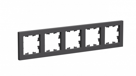 ATLASDESIGN 5-постовая РАМКА, универсальная, БАЗАЛЬТ Systeme Electric ATN001405