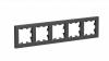 ATLASDESIGN 5-постовая РАМКА, универсальная, БАЗАЛЬТ Systeme Electric ATN001405
