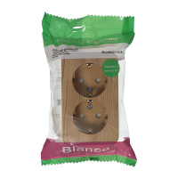 Розетка BLANCA наружная двойная, с заземлением, со шторками, с изолирующей пластиной, 16А, 250В, ясень Systeme Electric BLNRA011215