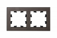 Рамка двухпостовая ATLASDESIGN NATURE, СТЕКЛО МОККО Systeme Electric ATN320602