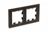 Рамка двухпостовая ATLASDESIGN NATURE, СТЕКЛО МОККО Systeme Electric ATN320602