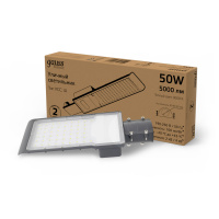 Светильник светодиодный уличный консольный LED ДКУ 50 Вт 5000 Лм 3000К IP65 190-250 В КСС Ш 355х155х57 мм Avenue GAUSS 629534150