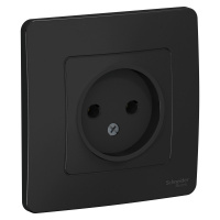 BLANCA скрытой установки розетка без заземления без шторок 16А, 250В, антрацит Systeme Electric BLNRS000016