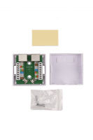 Розетка компьютерная RJ-45 категория 5e экранированная двойная внешняя Dual IDC цвет белый WRline WRLine WR-WS-8P8C-C5E-SH-2 505218