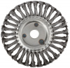 39108 Кордщетка-колесо, посадочный диаметр 22.2 мм, стальная витая проволока 180 мм FIT 