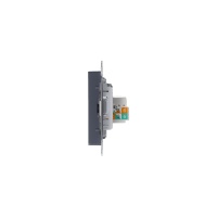 Розетка ATLASDESIGN двойная компьютерная+ТВ RJ45+TV категория 5E механизм грифель Systeme Electric ATN000789