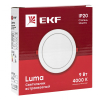 Светильник встраиваемый светодиодный ДВО 1005 9Вт 4000K IP20 Basic EKF DLL-1005-9-4000