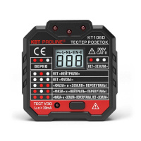 Тестер розеток и УЗО KT 106D серия PROLINE КВТ 79136