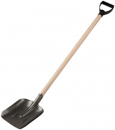 Лопата совковая, ''рельсовая сталь'', с деревянным черенком 235х350х1420 мм FIT РОС 77194