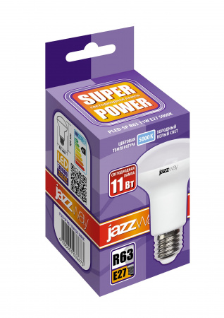 1033673 Лампа светодиодная рефлекторная LED 11Вт E27 R63 230/50 холодный JazzWay 