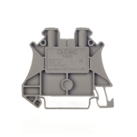 Клемма проходная , винтовой зажим, 2 точки подключения, 2.5 кв.мм, серая DKC TUR-2.5