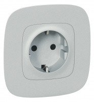 Valena IN MATIC Розетка силовая 2К+З 16А 250В со шторками безвинтовые зажимы Legrand 753030