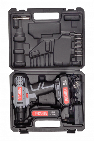 Дрель-шуруповерт аккумуляторная ДА-18-2ЛК-У Ресанта 75/14/6