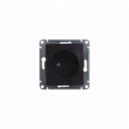 GLOSSA Розетка без заземления шоколад в рамку Systeme Electric GSL000841