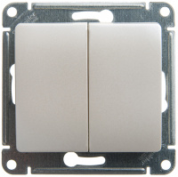 GLOSSA Переключатель двухклавишный сх.6 перламутр в рамку Systeme Electric GSL000665