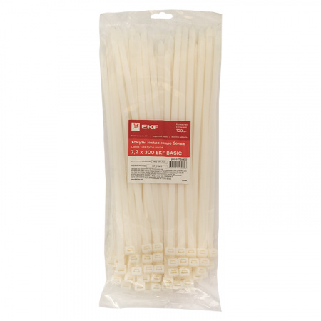 Хомут 7.2х300 нейлон (100шт) EKF plc-c-7.2х300