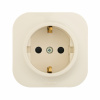 Quteo Розетка с заземлением со шторками наружная бежевая Legrand 782250