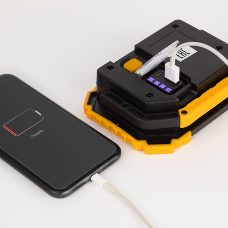 Светодиодный фонарь Рабочие Практик PA-802 прожектор аккумуляторный 15Вт, COB, 6 режимов Элементы питания в комплекте ЭРА Б0054038