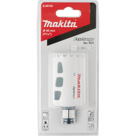 E-06703 Коронка TCT 40мм Ezychange, длина 60мм Makita 