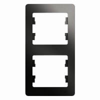 GLOSSA Рамка 2 поста вертикальная антрацит Systeme Electric GSL000706