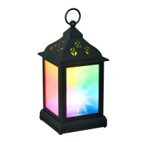Фонарь со светодиодной гирляндой внутри на батарейке (не в/к) 10 светодиодов RGB свет Черный корпус 11*22 см ULD-L1122-010/DTB/RGB/3D BLACK Uniel UL-00002311