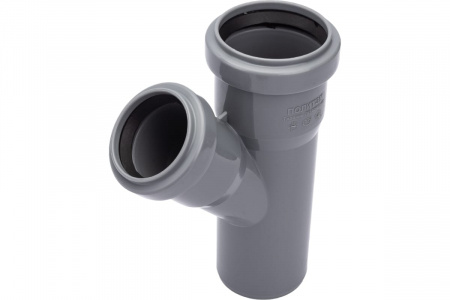 Тройник канализационный 45 град. 50 х 40 Политэк 205445