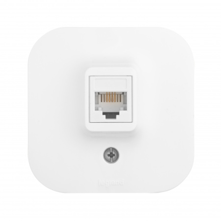 782214 Quteo Розетка телефонная RJ11 наружная белая Legrand 
