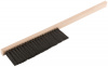 68033 Щетка-сметка, искусств. щетина, деревянная ручка, 3-х рядная, 450 мм КУРС РОС 