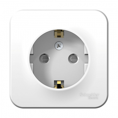 BLNRA011101 BLANCA  розетка наружная  с заземлением со шторками, 16А, 250В, белый Systeme Electric 