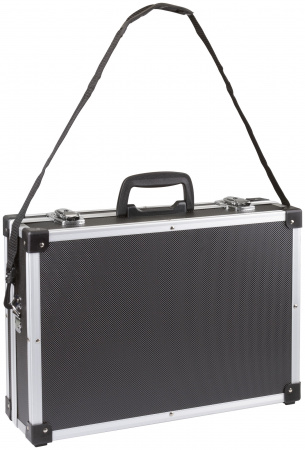 65633 Ящик для инструмента пластиковый усиленный алюминием (43 x 31 x 13 см) черный FIT 