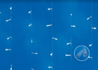 Занавес светодиодный со статическим свечением 3х2м Соединяемый 240 светодиодов Белый свет Провод прозрачный ULD-C3020-240/STK WHITE IP44 Uniel UL-00007213