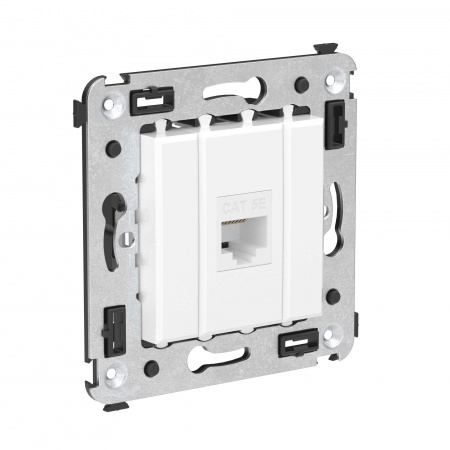 4400663 Avanti Компьютерная розетка RJ-45 без шторки в    стену, кат.5е одинарная,Белое облако DKC 