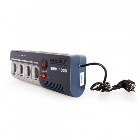 Стабилизатор напряжения релейный однофазный 1 кВА навесной RUCELF SRW-1000-D